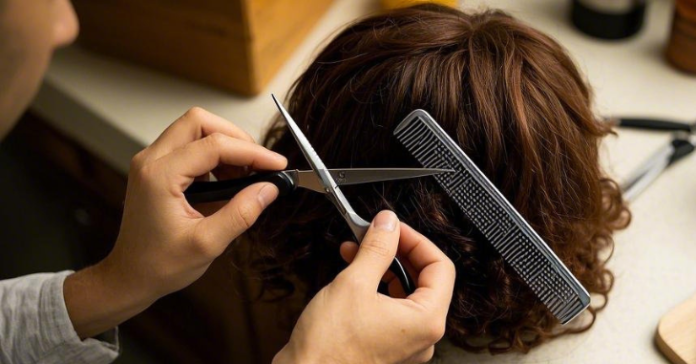 how to cut curly hair at home